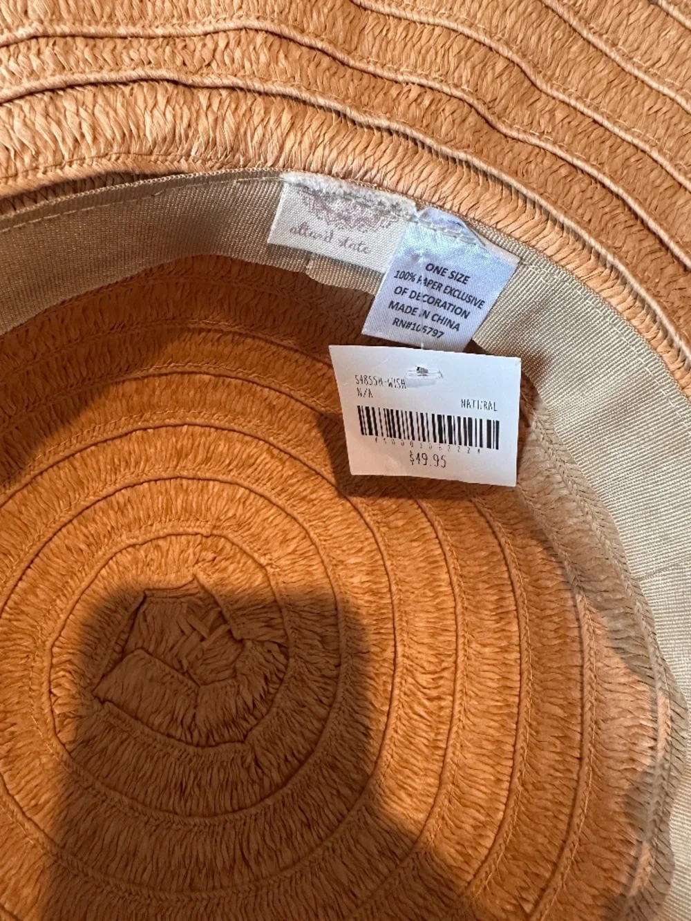 NWT Mud Pie “Wish You Were Here” Oversized Floppy Sun Hat